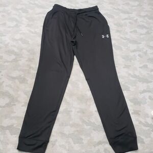 Under Armour Joggers Pants Mens Medium Black Coldgear Drawstring